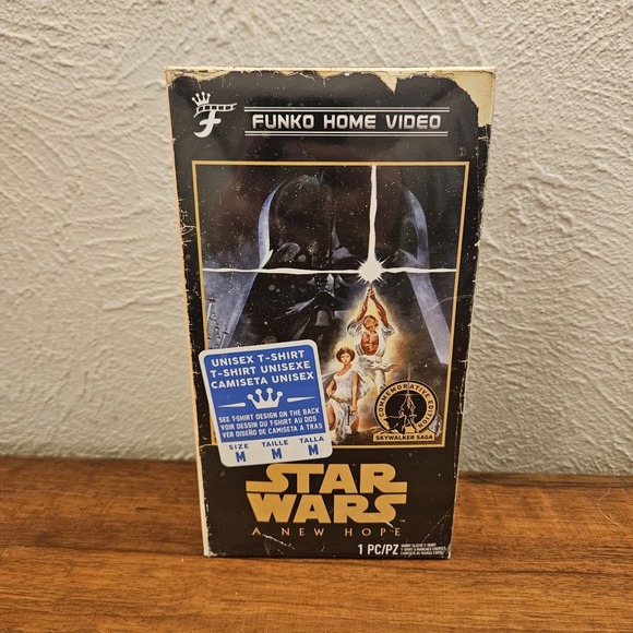 Funko Other - Funko Home Video Star Wars: A New Hope Size Med T-Shirt Retro VHS Box Sealed NEW